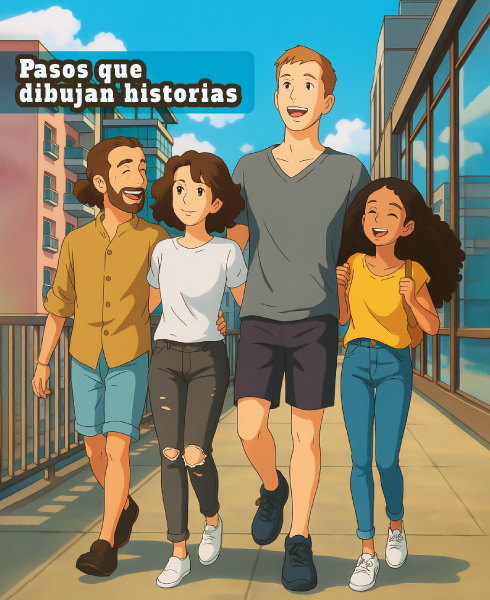 Pasos que dibujan historias